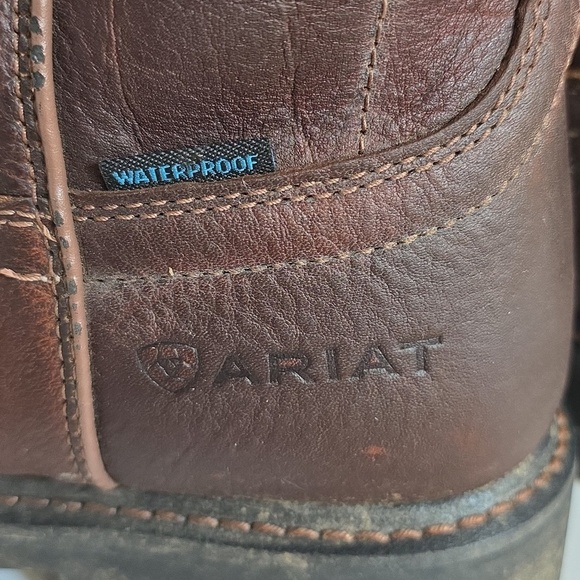 Ariat Mens Brown Waterproof Work Boots.  Size 12EE main image 10